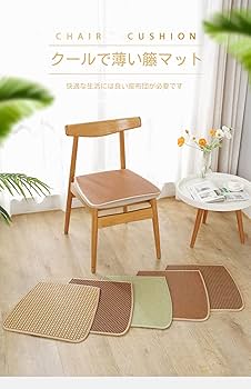 Amazon.co.jp: 籐座布団夏のオフィス長席座敷家庭用滑り止め座敷椅子